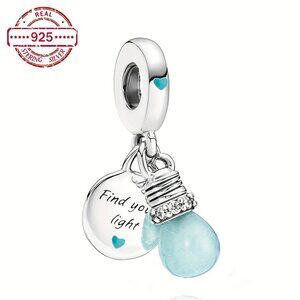 Sterling Silver Graduation Charm "Find Your Light"